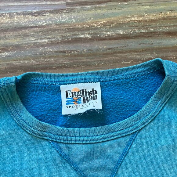 Whistler Blackcomb Sweatshirt Top Blue Tie Dye Vintage 90s Made in Canada - Picture 5 of 7